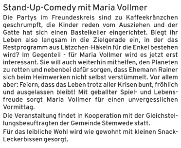 Neujahrsempfang mit Maria Vollmer
